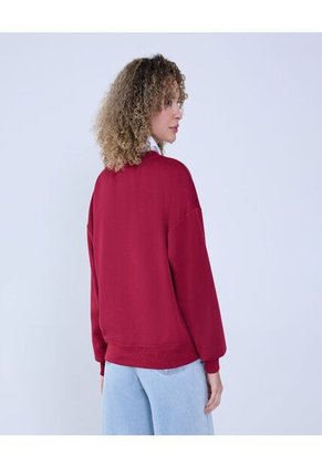 Buzo Para Mujer Cuello Redondo Color Vino Marca Ostu #40060340