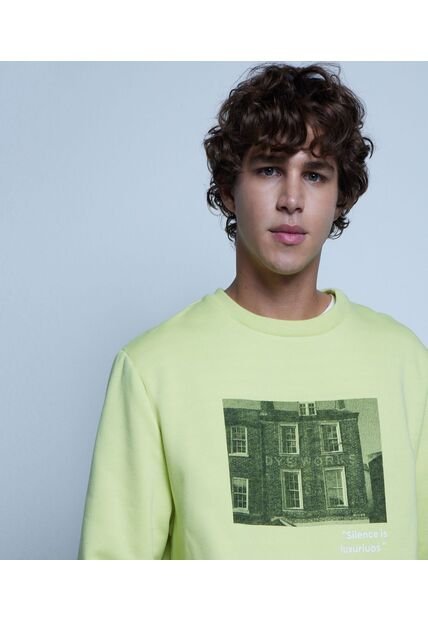 Buzo Para Hombre Cuello Redondo Color Verde Neon Marca Ostu #60060269