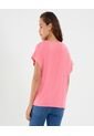 Blusa Para Mujer Manga Corta Color Coral Marca Ostu #40121125 de Ostu