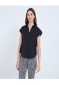Camisa Para Mujer Manga Corta Color Negro Marca Ostu #40010289 de Ostu