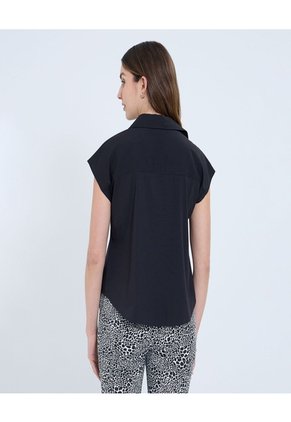 Camisa Para Mujer Manga Corta Color Negro Marca Ostu #40010289