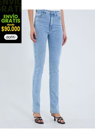 Jean Para Mujer Regular Color Azul Marca Ostu #40160543 Ostu