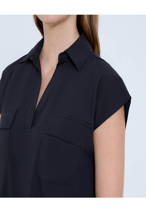 Camisa Para Mujer Manga Corta Color Negro Marca Ostu #40010289
