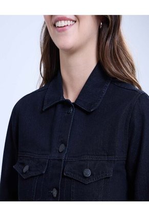 Chaqueta Para Mujer Trucker Color Negro Marca Ostu #40080228