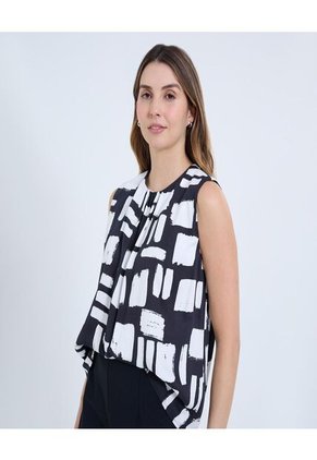 Blusa Para Mujer Manga Sisa Color Negro Marca Ostu #40121135