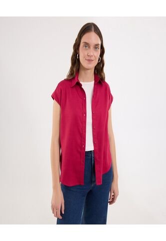 Camisa Para Mujer Manga Corta Color Rojo Marca Ostu #40010306 Ostu
