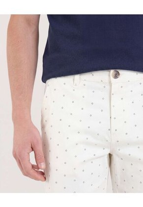 Bermuda  Para Hombre Regular Corto Color Marfil Marca Ostu #60100488