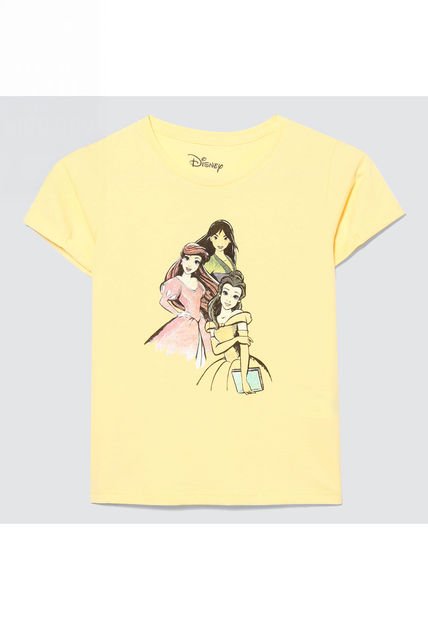 Camiseta Para Niña Manga Corta Color Amarillo  Marca Ostu #90090159