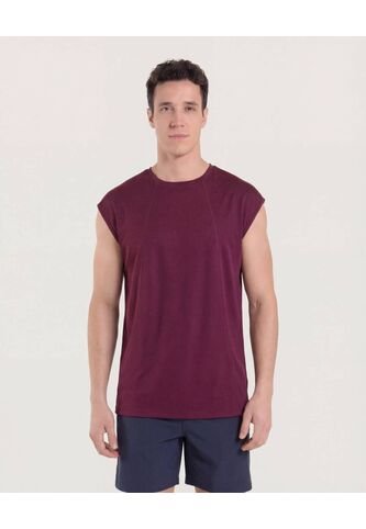Camiseta  Para Hombre Manga Sisa Cuello Redondo Color Vino Marca Ostu #60091799 Ostu
