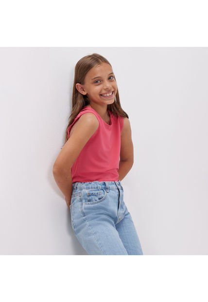 Camiseta Para Niña Manga Sisa Color Rosado  Marca Ostu #90090174