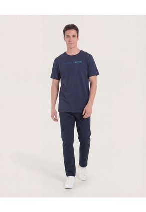 Pantalón  Para Hombre Chino Color Azul Marca Ostu #60070543