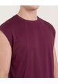 Camiseta  Para Hombre Manga Sisa Cuello Redondo Color Vino Marca Ostu #60091799 de Ostu
