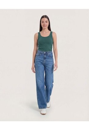 Camiseta  Para Mujer Manga Sisa Cuello Redondo Color Verde Marca Ostu #40092697