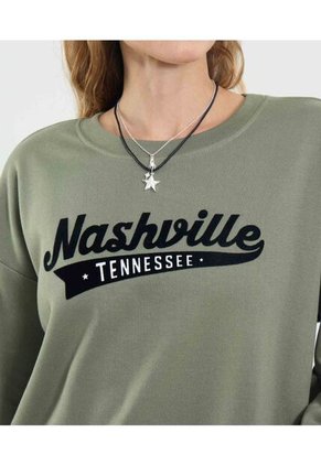 Buzo Para Mujer Cuello Redondo Color Verde Marca Ostu #40060476