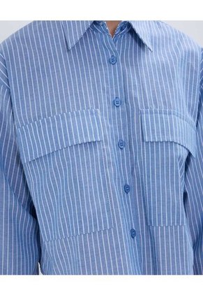 Camisa Para Mujer Manga Larga Color Azul  Marca Ostu #40010250