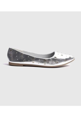 Baletas Para Mujer  Color Plata Marca Ostu #40660002 Ostu
