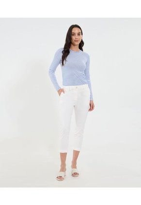 Camiseta Para Mujer Manga Larga Cuello Redondo Color Azul Marca Ostu #40092478