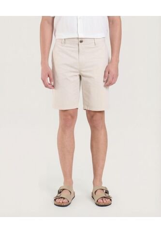 Bermuda  Para Hombre Regular Corto Color Beige Marca Ostu #60100489 Ostu