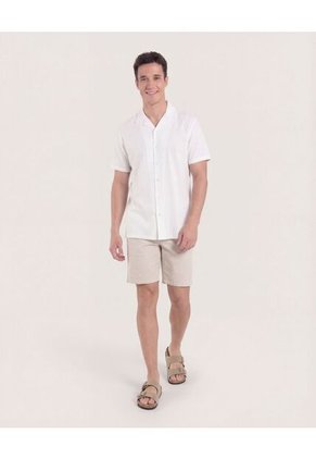 Bermuda  Para Hombre Regular Corto Color Beige Marca Ostu #60100489