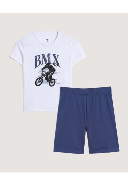 Pijama  Infantil Niño M/C P/C Color Blanco Marca Ostu #80040107