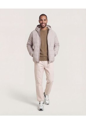 Chaqueta  Para Hombre Acolchada Color Beige Marca Ostu #60080168