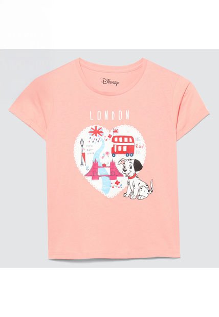 Camiseta Para Niña Manga Corta Color Rosado  Marca Ostu #90090160