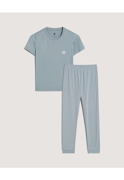 Pijama  Infantil Niña M/C P/L Color Gris Marca Ostu #90040091