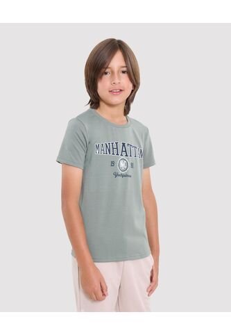 Camiseta Infantil Niño Manga Corta Cuello Redondo Color Verde Marca Ostu #80090277 Ostu