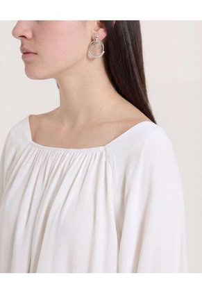 Blusa  Para Mujer Manga 3/4 Color Crudo Marca Ostu #40121274