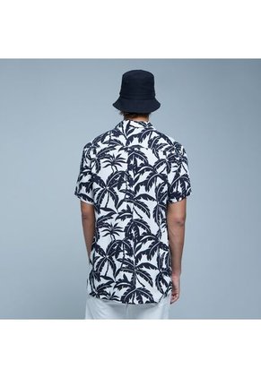 Camisa Para Hombre Manga Corta Sin Bolsillo Color Negrocarbon Marca Ostu #60010656