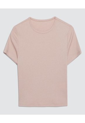 Crop Top Para Mujer Manga Corta Color Piel Marca Ostu #40091828