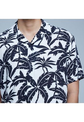 Camisa Para Hombre Manga Corta Sin Bolsillo Color Negrocarbon Marca Ostu #60010656