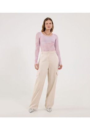 Body Para Mujer Manga Larga Color Rosa Marca Ostu #40200187