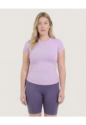 Camiseta Para Mujer Manga Corta Cuello Redondo Color Lila Marca Ostu #40092647