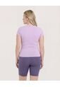 Camiseta  Para Mujer Manga Corta Cuello Redondo Color Lila Marca Ostu #40092647 de Ostu