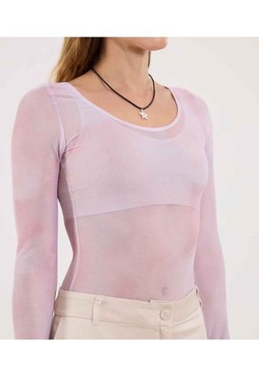 Body Para Mujer Manga Larga Color Rosa Marca Ostu #40200187