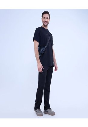 Camiseta Para Hombre Manga Corta Color Negro Marca Ostu #60091520