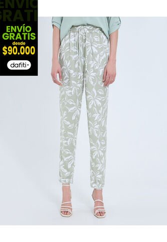 Pantalón Para Mujer Jogger Color Verde Marca Ostu #40070770 Ostu