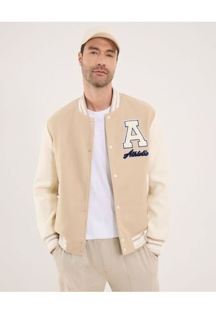 Chaqueta Para Hombre Bomber Color Beige Marca Ostu #60080176