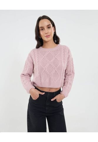 Saco Para Mujer Cuello Redondo Color Rosa Marca Ostu #40330074 Ostu