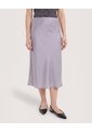 Falda En Satin  Para Mujer Gris Ostu de Ostu