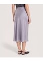Falda En Satin  Para Mujer Gris Ostu de Ostu