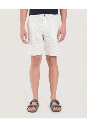 Bermuda Para Hombre Regular Corto Color Marfil Marca Ostu #60100488