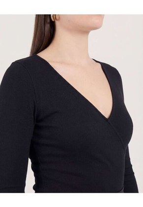 Body  Para Mujer Manga Larga Color Negro Marca Ostu #40200224