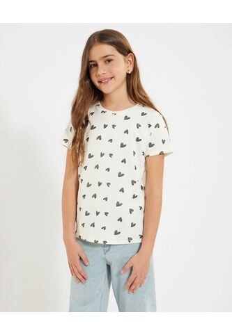 Camiseta Infantil Niña Manga Corta Cuello Redondo Color Rosado Marca Ostu #90090300 Ostu