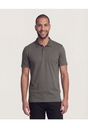 Polo Para Hombre Cuello Tejido Con Bolsillo Color Verde Marca Ostu #60110873