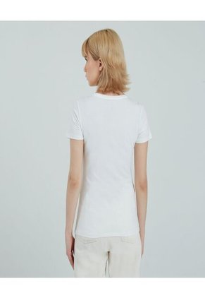 Camiseta Para Mujer Manga Corta Color Blanco Marca Ostu #40091847