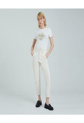 Camiseta Para Mujer Manga Corta Color Blanco Marca Ostu #40091847