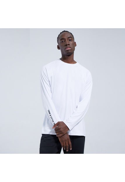 Camiseta Para Hombre Manga Larga Color Blanco Marca Ostu #60090976