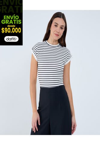 Body Para Mujer Manga Corta Color Negro Marca Ostu #40200174 Ostu